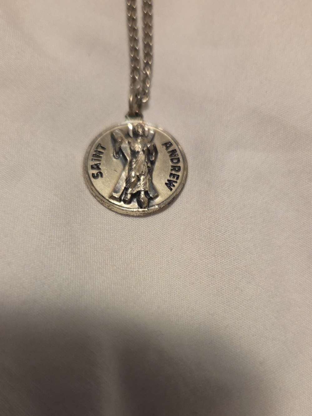 Creed Sterling Saint Andrew Medal Necklace